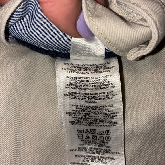 2/$35 Brooks Brothers men’s 40 Waist Khaki Flat Front Chino Shorts 10” Golf - Picture 8 of 9